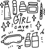 objects for girl element design vector