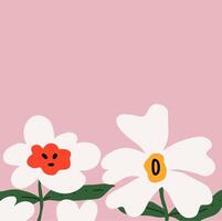 flowers background design for templates. vector