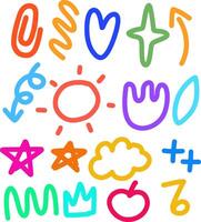 doodles element design for templates. vector