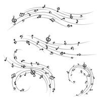 musical notas composiciones vector