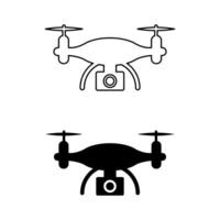 Drone camera product simple icon symbol design vector