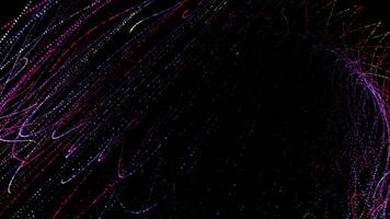 Colorful Dots Particular Loop On Black Background video