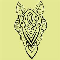 Hand drawn mandala lotus flower drawing vector