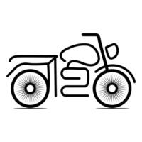 Motorcycle line icon motorbike thin line icon vector