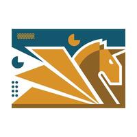 GEOMETRIC ILLUSTRATION OF PEGASUS vector