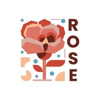 ILLUSTRATION 62 ABSTRACT GEOMETRIC ILLUSTRATION OF ROSE FLOWER vector