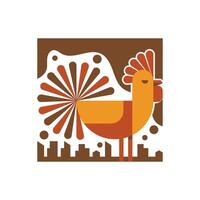 ILLUSTRATION 76 GEOMETRIC ROOSTER ILLUSTRATION vector