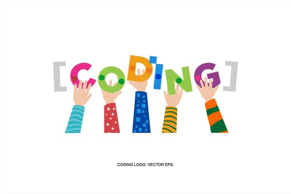 a hand holding a balloon with the word coding