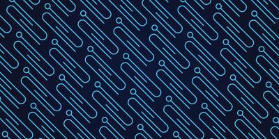 Circuit Board Seamless Pattern Background in Blue vector