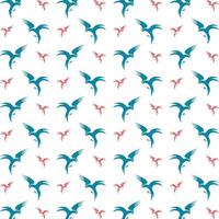 Bird functional trendy multicolor repeating pattern illustration background design vector
