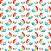 Community ideal trendy multicolor repeating pattern illustration background design vector