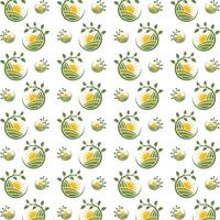 Farm circle usable trendy multicolor repeating pattern illustration background design vector