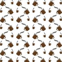 Coffee cup functional trendy multicolor repeating pattern illustration background design vector