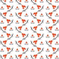 Hot cooking uncommon trendy multicolor repeating pattern illustration background design vector