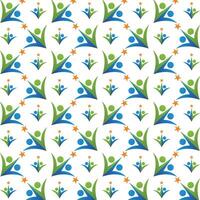 Success people functional trendy multicolor repeating pattern illustration background design vector