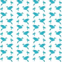 Origami bird ideal trendy multicolor repeating pattern illustration background design vector