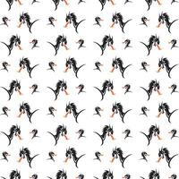 Dragon head usable trendy multicolor repeating pattern illustration background design vector