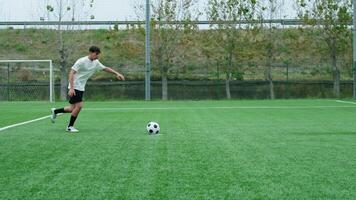 Male Teen Player Scores A Penalty video