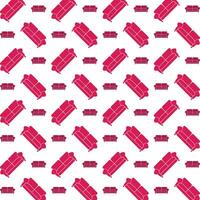 Furniture uncommon trendy multicolor repeating pattern illustration background design vector