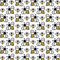 abeja poco común de moda multicolor repitiendo modelo ilustración antecedentes diseño vector