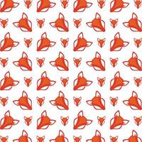 Fox head usable trendy multicolor repeating pattern illustration background design vector