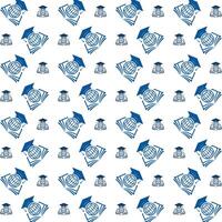 Global education uncommon trendy multicolor repeating pattern illustration background design vector