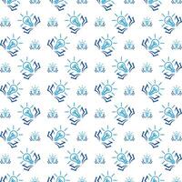 Bulb book wondrous trendy multicolor repeating pattern illustration background design vector