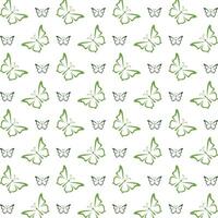 Butterfly beauty usable trendy multicolor repeating pattern illustration background design vector