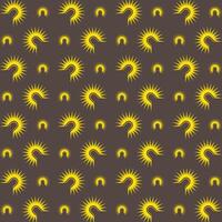 Sun cunning trendy multicolor repeating pattern illustration background design vector