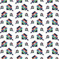 Home paint wondrous trendy multicolor repeating pattern illustration background design vector