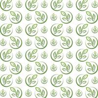 Tree leaf usable trendy multicolor repeating pattern illustration background design vector