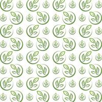 Tree leaf usable trendy multicolor repeating pattern illustration background design vector