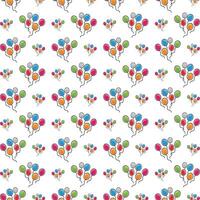 Balloon crafty trendy multicolor repeating pattern illustration background design vector
