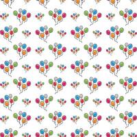 Balloon crafty trendy multicolor repeating pattern illustration background design vector