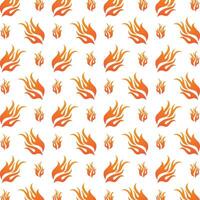 Fire flame crafty trendy multicolor repeating pattern illustration background design vector