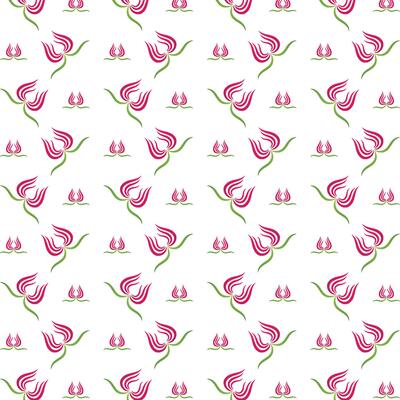Flower lotus crafty trendy multicolor repeating pattern illustration background design