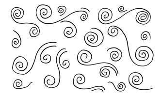doodle wind illustration hand drawn style isolated on white background. vector