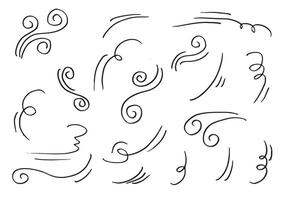 doodle wind illustration handdrawn style isolated on white background. vector