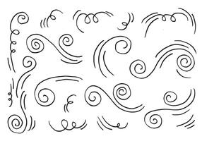 doodle wind illustration handdrawn style isolated on white background. vector