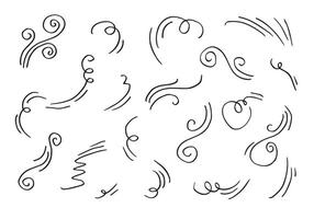 doodle wind illustration handdrawn style isolated on white background. vector