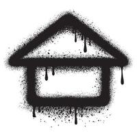 Spray Painted Graffiti house Sprayed isolated with a white background. vector