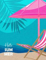 Hello summer. Poster vertical. vector