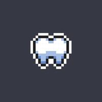 single tooth in pixel art style vector