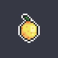 lime fruit in pixel art style vector