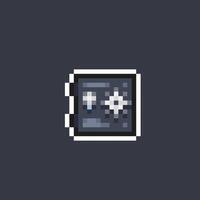 iron safe in pixel art style vector