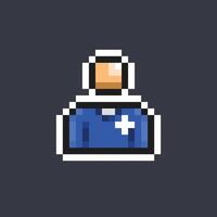 health worker in pixel art style vector