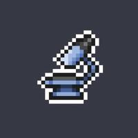 microscope in pixel art style vector