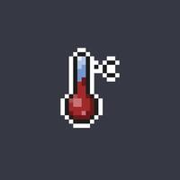 temperature indicator in pixel art style vector