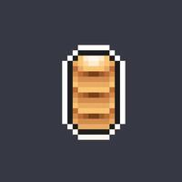 pancake food in pixel art style vector