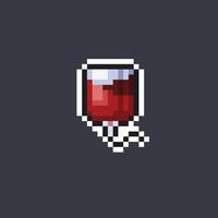 blood bag in pixel art style vector